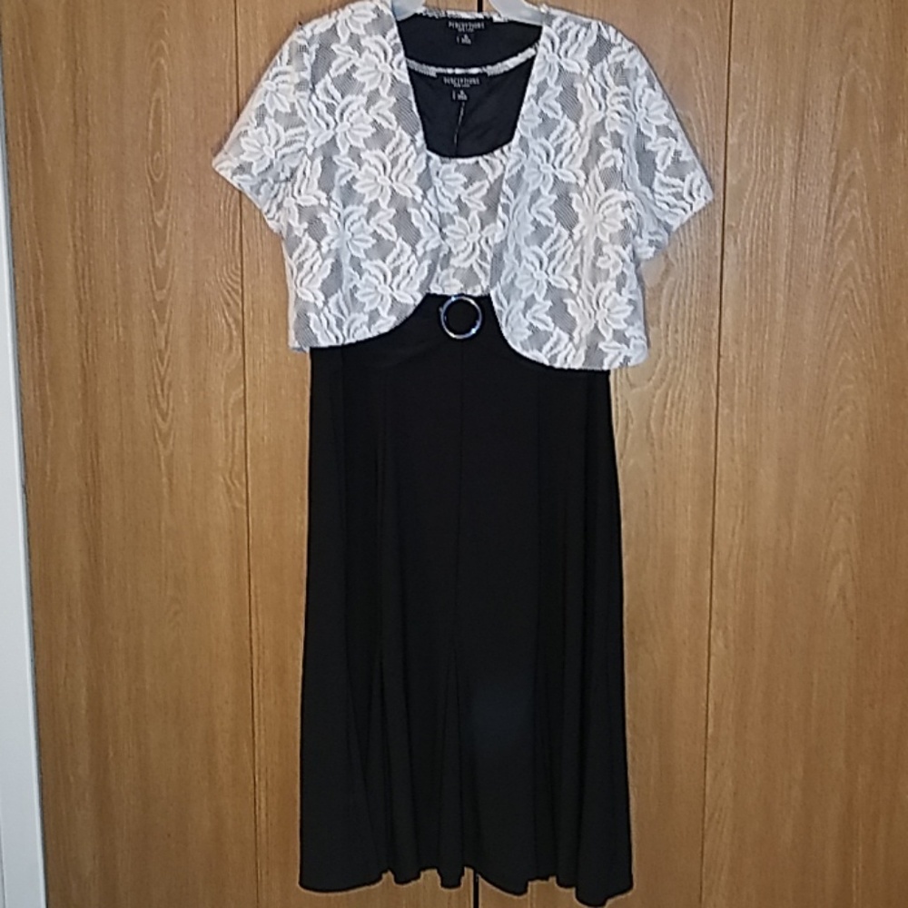 Little black dress with cardigan
